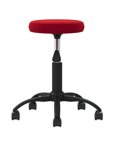 Sgabello da Massaggio in Velluto Rosso Vino