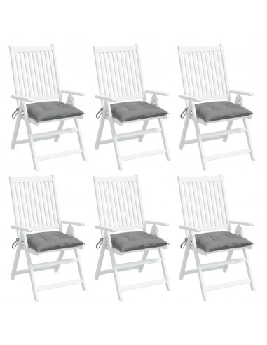 Cuscini per Sedia 6 pz Grigi 40x40x7 cm in Tessuto Oxford