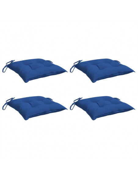 Cuscini per Sedia 4 pz Blu 40x40x7 cm in Tessuto Oxford