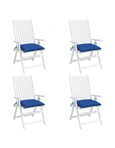 Cuscini per Sedia 4 pz Blu 40x40x7 cm in Tessuto Oxford
