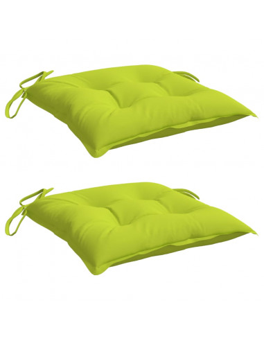 Cuscini per Sedia 2 pz Verde Intenso 40x40x7 cm Tessuto Oxford