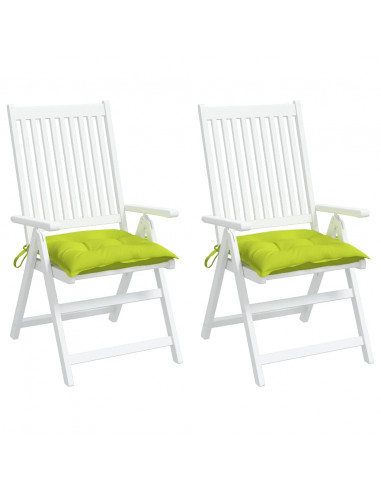 Cuscini per Sedia 2 pz Verde Intenso 40x40x7 cm Tessuto Oxford