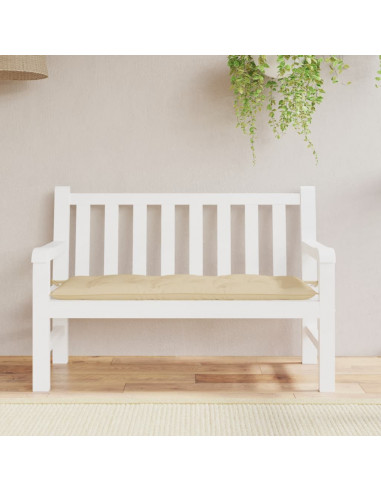 Cuscino per Panca Beige 120x50x7 cm in Tessuto Oxford