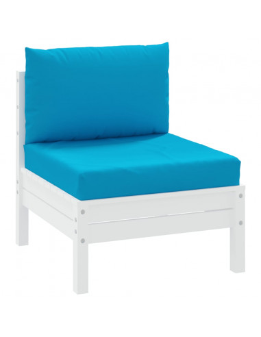 Cuscini per Pallet 2 pz Azzurro in Tessuto Oxford