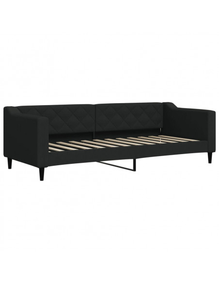 Letto da Giorno Nero 80x200 cm in Tessuto