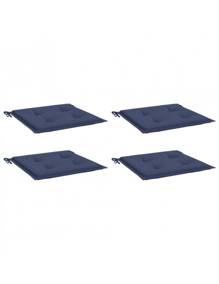 Cuscini per Pallet 4 pz Blu Marino 50x50x3 cm in Tessuto Oxford