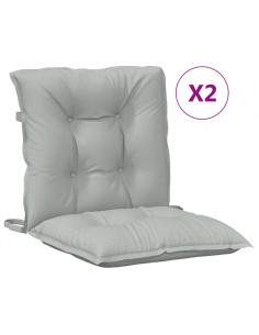 Cuscini Sedia Schiena Bassa 4 pz Grigio Mélange 100x50x7 cm 2