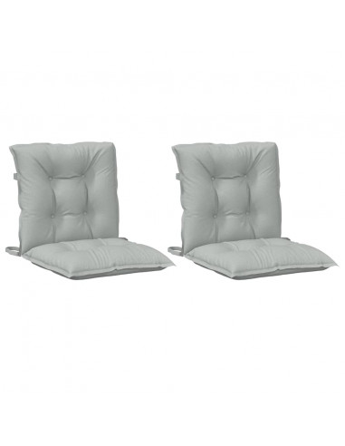 Cuscini Sedia Schiena Bassa 4 pz Grigio Mélange 100x50x7 cm