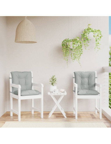 Cuscini Sedia Schiena Bassa 4 pz Grigio Mélange 100x50x7 cm