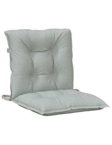 Cuscini Sedia Schiena Bassa 4 pz Grigio Mélange 100x50x7 cm