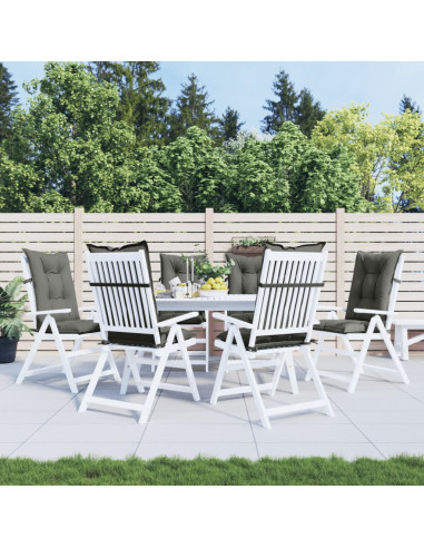Cuscini Sedia Schiena Alta 6 Grigio Mélange 120x50x7 Tessuto