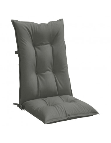 Cuscini Sedia Schiena Alta 6 Grigio Mélange 120x50x7 Tessuto