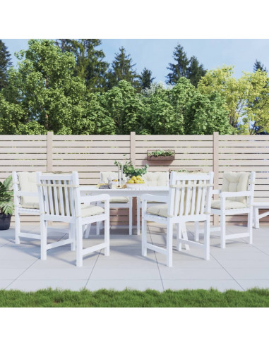 Cuscini Sedia Schiena Bassa 6 pz Crema Mélange 100x50x7 Tessuto