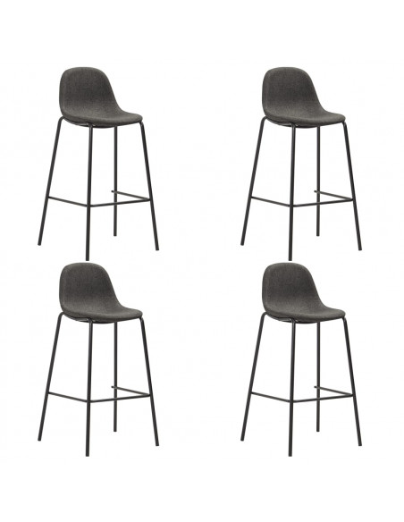 Set da Bar 5 pz in Tessuto Grigio Scuro