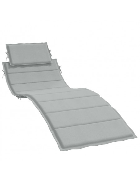 Cuscino per Lettino Prendisole Grigio Chiaro Mélange 186x58x4cm