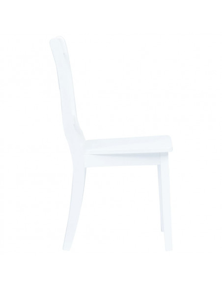 Set da Pranzo 5 pz in Legno Massello di Hevea Bianco