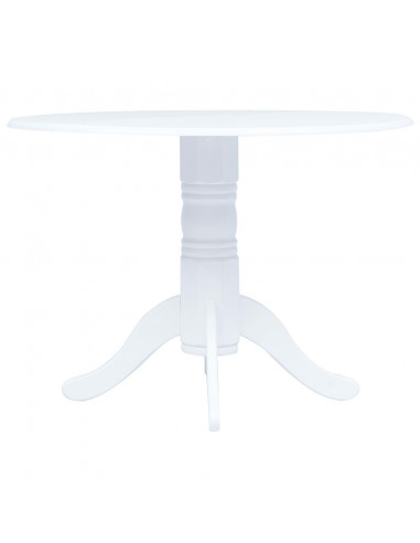 Set da Pranzo 5 pz in Legno Massello di Hevea Bianco