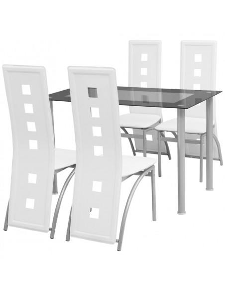 Set Sala Da Pranzo 5 Pezzi Bianco
