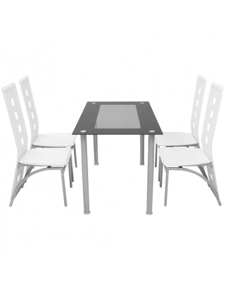 Set Sala Da Pranzo 5 Pezzi Bianco