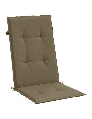 Cuscini Sedia Schiena Alta 2 Tortora Mélange 120x50x4 Tessuto