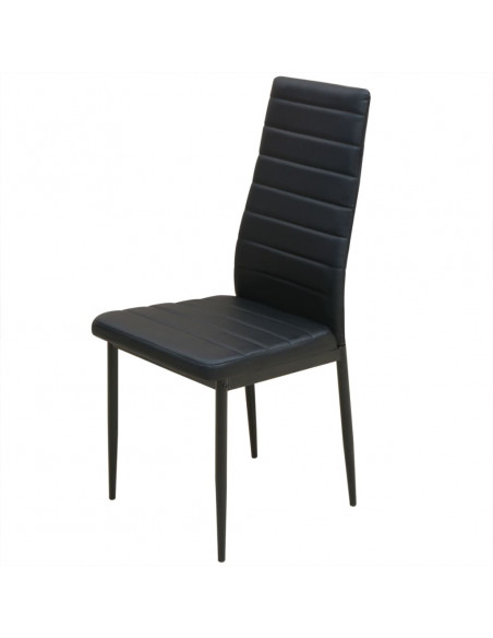 Set 3 pz Tavolo e Sedie da Pranzo Nero