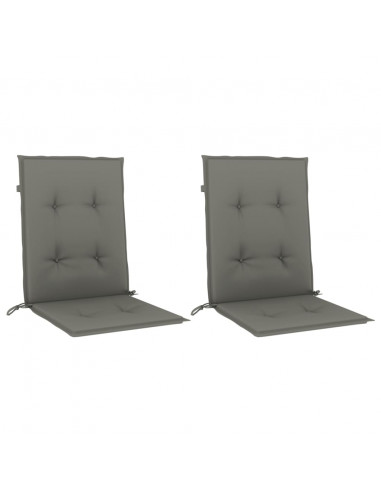 Cuscini Sedia Schiena Bassa 4 pz Grigio Mélange 100x50x4 cm