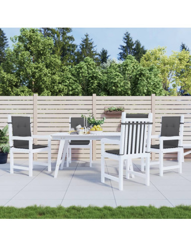 Cuscini Sedia Schiena Bassa 4 pz Antracite Mélange 100x50x4 cm