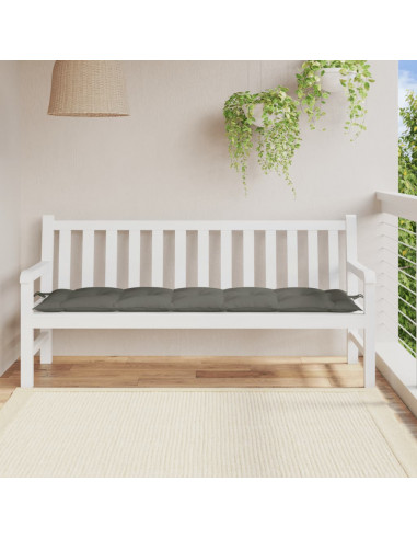 Cuscino Panca Giardino Grigio Scuro Mélange 180x50x7 cm Tessuto