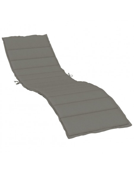Cuscino per Lettino Prendisole Grigio Scuro Mélange 200x60x4 cm