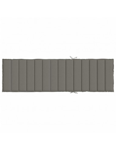 Cuscino per Lettino Prendisole Grigio Scuro Mélange 200x60x4 cm