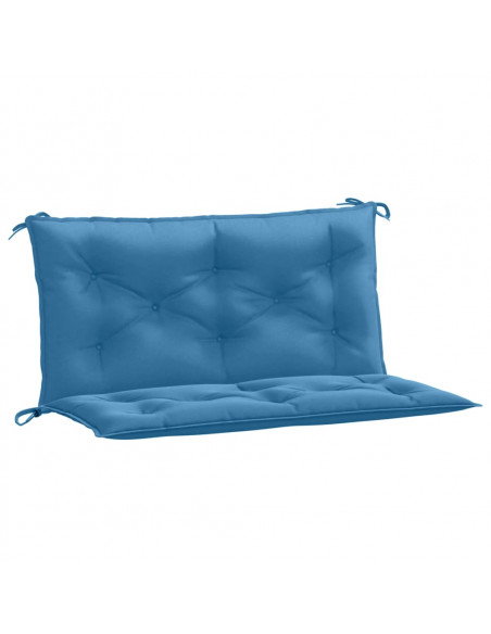 Cuscini Panca Giardino 2pz Blu Mélange 100x50x7cm Tessuto