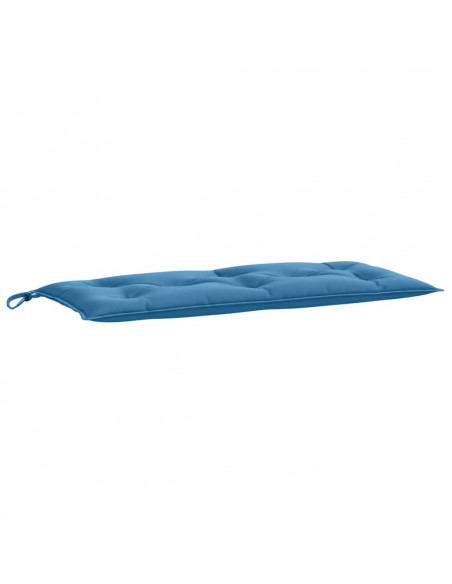 Cuscini Panca Giardino 2pz Blu Mélange 100x50x7cm Tessuto