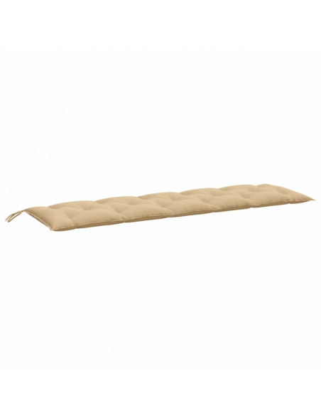 Cuscino Panca da Giardino Beige Mélange 180x50x7 cm in Tessuto
