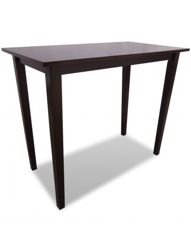 Set Tavolo da Bar in Legno Marrone e 4 Sedie da Bar