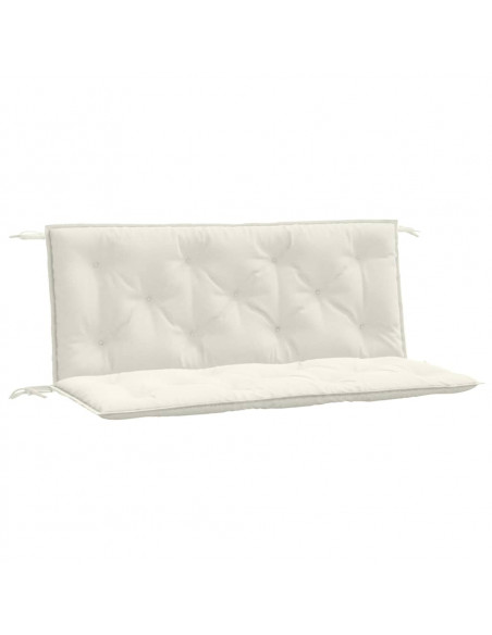 Cuscini Panca Giardino 2pz Crema Mélange 120x50x7 cm in Tessuto