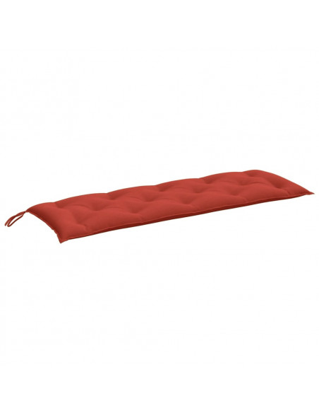 Cuscino Panca da Giardino Rosso Mélange 150x50x7 cm in Tessuto