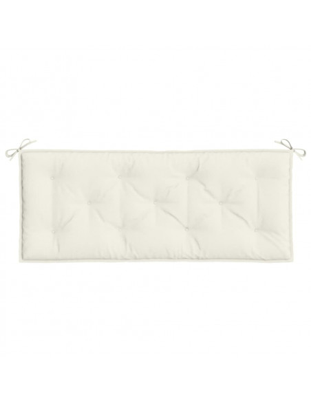 Cuscino per Panca da Giardino Crema Mélange 120x50x7cm Tessuto