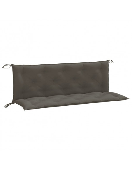 Cuscini Panca Giardino 2pz Grigio Scuro Mélange 150x50x7 cm
