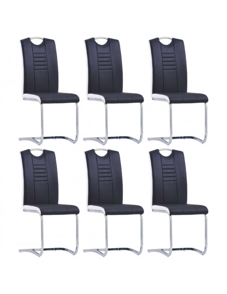 Set Sala da Pranzo 7 pz in Similpelle Nero