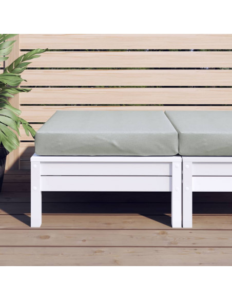 Cuscino per Pallet Grigio Chiaro Mélange 60x60x10 cm in Tessuto