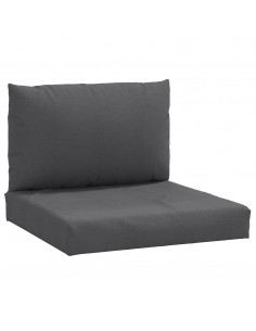 Cuscini per Pallet 2 pz Antracite Mélange in Tessuto 2