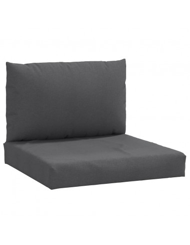 Cuscini per Pallet 2 pz Antracite Mélange in Tessuto