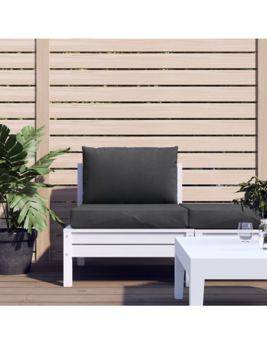 Cuscini per Pallet 2 pz Antracite Mélange in Tessuto