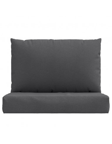 Cuscini per Pallet 2 pz Antracite Mélange in Tessuto