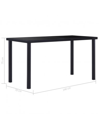 Set Sala da Pranzo 5 pz in Similpelle Nero