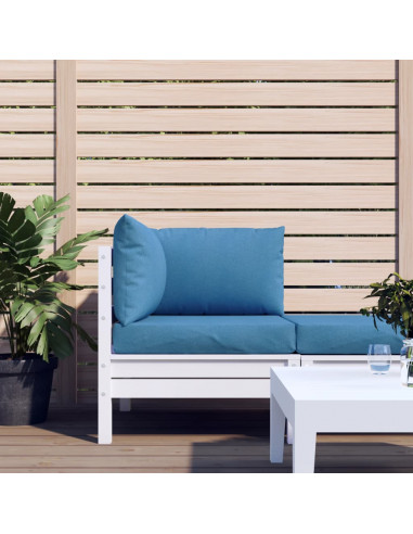 Cuscini per Pallet 3 pz Blu Mélange in Tessuto