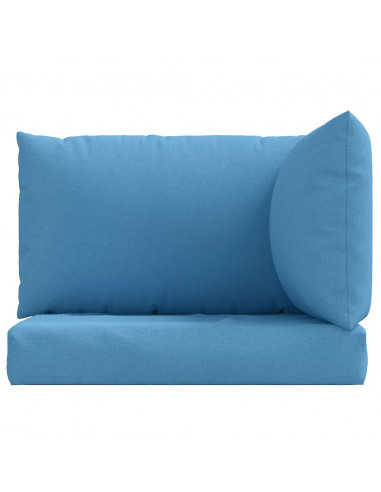 Cuscini per Pallet 3 pz Blu Mélange in Tessuto