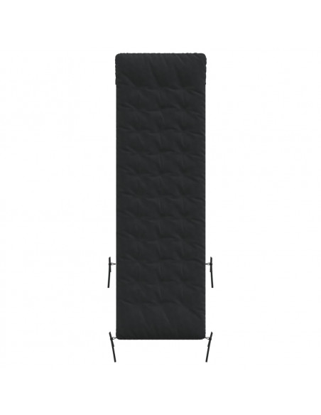 Cuscino per Lettino Nero 160x50x10 cm Finta Pelle Scamosciata