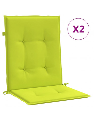 Cuscini per Sedia 2 pz Verde Intenso 100x50x3 cm Tessuto Oxford