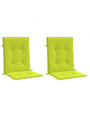 Cuscini per Sedia 2 pz Verde Intenso 100x50x3 cm Tessuto Oxford